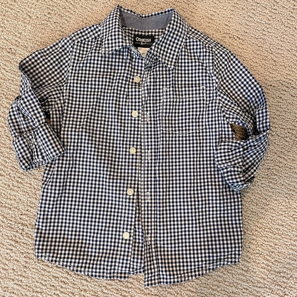 Osh Kosh check button down shirt